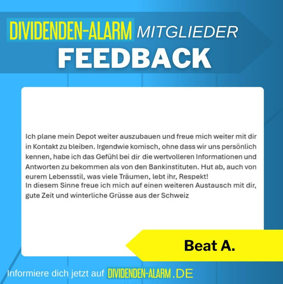 Kundenfeedback Dividenden-Alarm