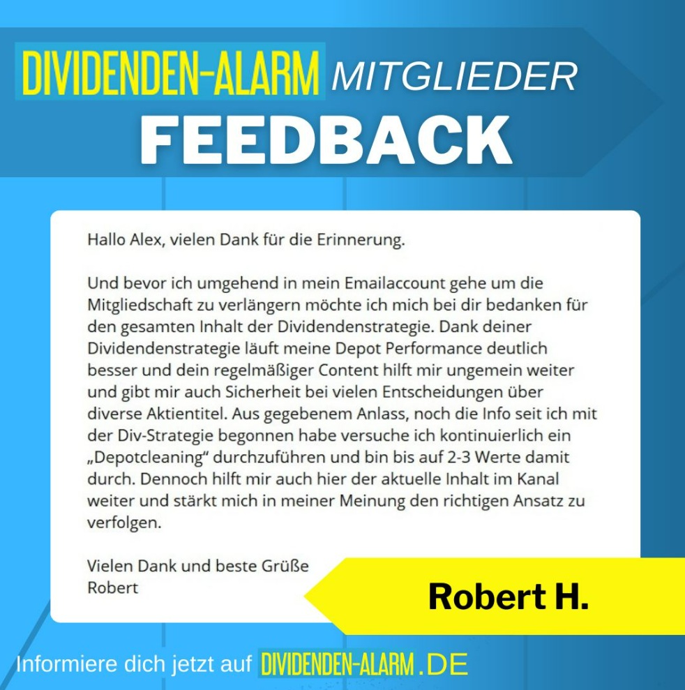 Kundenfeedback Dividenden-Alarm